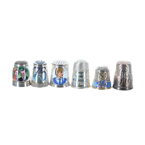 813 - Silver thimble commemorating the Wedding of HRH The Prince of Wales to Lady Diana Spencer 29th July ... 