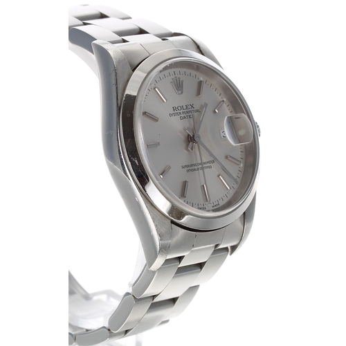 26 - Rolex Oyster Perpetual Date stainless steel gentleman's wristwatch, reference no. 15200, serial no. ... 