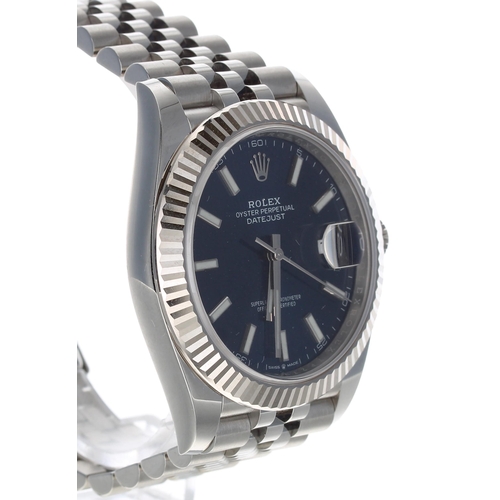 32 - Rolex Oyster Perpetual Datejust 41 white gold and stainless steel gentleman's wristwatch, reference ... 