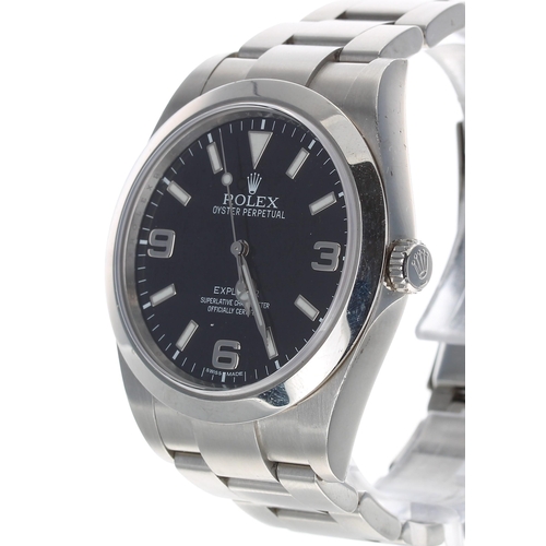 34 - Rolex Oyster Perpetual Explorer stainless steel gentleman's wristwatch, reference no. 214270, serial... 