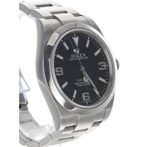 34 - Rolex Oyster Perpetual Explorer stainless steel gentleman's wristwatch, reference no. 214270, serial... 