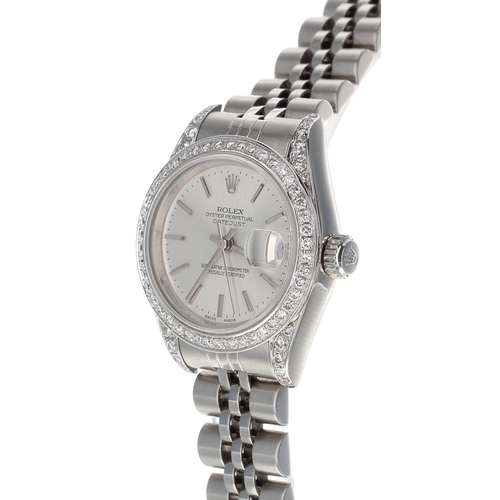 41 - Rolex Oyster Perpetual Datejust stainless steel lady's wristwatch, reference no. 79174, serial no. P... 