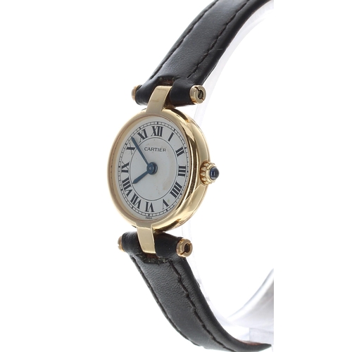 80 - Cartier Vendome 18ct lady's wristwatch, reference no. 2869, serial no. 866xxx, circa 1990, cal. 157 ... 