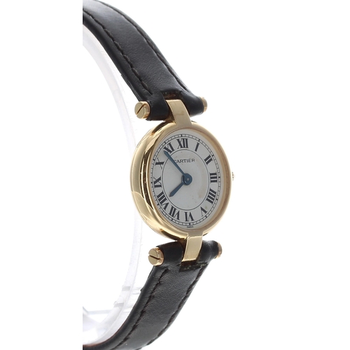 80 - Cartier Vendome 18ct lady's wristwatch, reference no. 2869, serial no. 866xxx, circa 1990, cal. 157 ... 