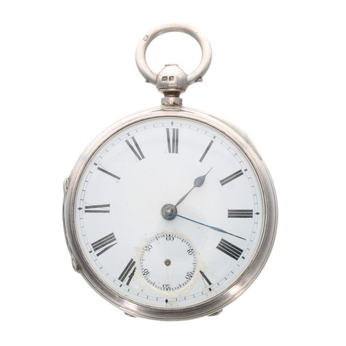 363 - Victorian silver fusee lever pocket watch, London 1874, the movement signed John Blaylock, Carlisle,... 