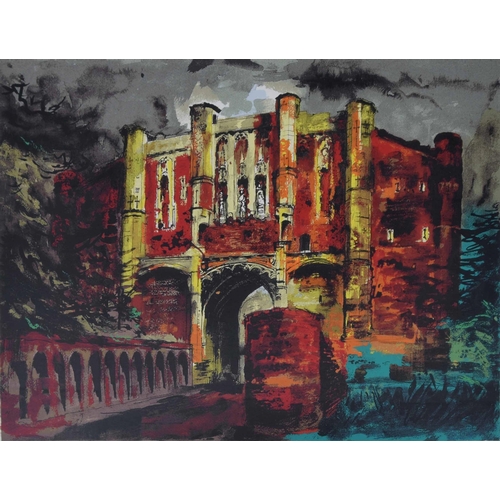 462 - John Piper CH., (1903-1992) - 'Thornton Abbey Gateway', signed and numbered 42/70, coloured screen p... 