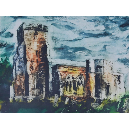 461 - John Piper CH., (1903-1992) - 'Ivychurch, Romney Marsh', signed also numbered 19/100, etching and aq... 