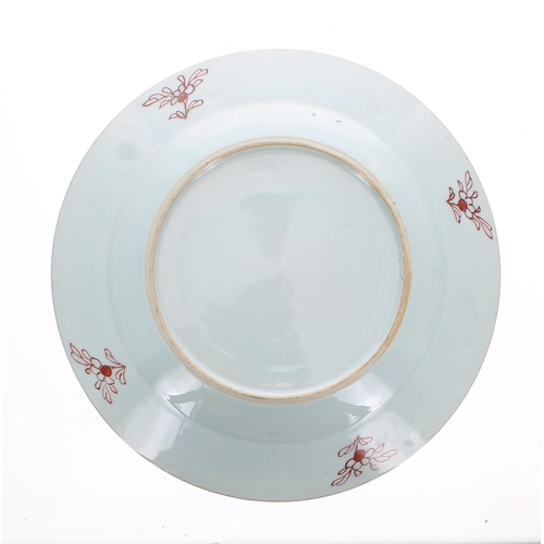 233 - Chinese famille rose porcelain plate, painted with exotic birds and flowers, Qianlong, 8.75