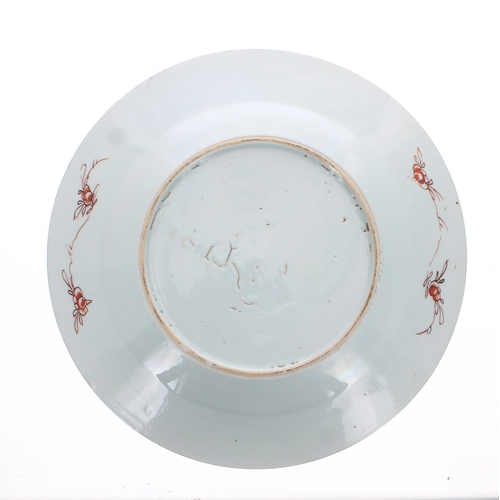 233 - Chinese famille rose porcelain plate, painted with exotic birds and flowers, Qianlong, 8.75