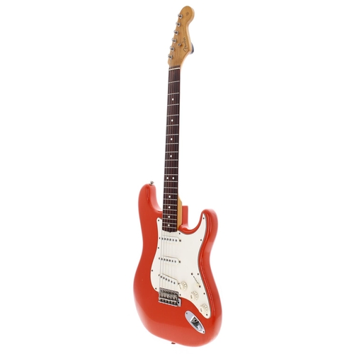 17 - 1984 Fender Fullerton Era '62 Stratocaster electric guitar, made in USA; Body: Fiesta red finish, he... 