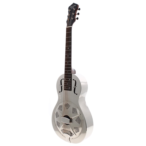 171 - 2020 Recording King RM-993 resonator guitar, made in China; Body: nickel plated; Neck: mahogany; Fre... 