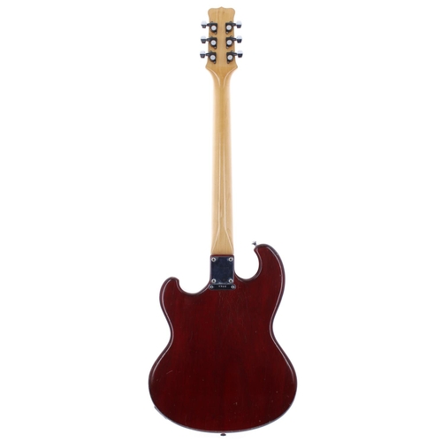 173 - Late 1970s Shergold Custom Masquerader electric guitar, made in England; Body: cherry finish, typica... 