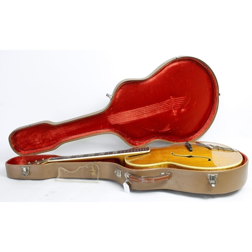 179 - 1954 Hofner Committee archtop guitar, made in Germany; Body: birds eye maple back and sides and spru... 