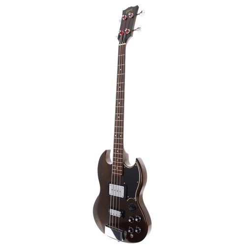 62 - 1972 Gibson EB-3L bass guitar, made in USA; Body: walnut finish, generally in good condition with li... 