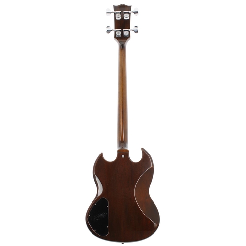 62 - 1972 Gibson EB-3L bass guitar, made in USA; Body: walnut finish, generally in good condition with li... 