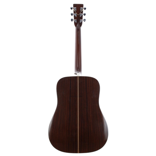 120 - 1988 C.F Martin HD-28P acoustic guitar, made in USA; Back and sides: rosewood, hairline split to the... 