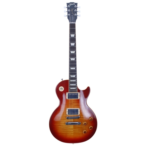 75 - 2008 Gibson Les Paul Standard electric guitar, made in USA; Body: sunburst flame maple top upon cher... 