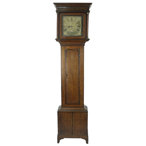 1804 - Oak and mahogany crossbanded thirty hour longcase clock, the 10