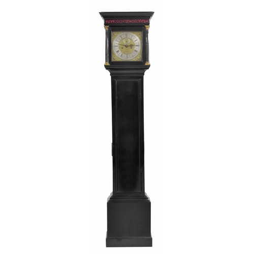 1806 - Good ebonised eight day longcase clock with five pillar movement, the 11