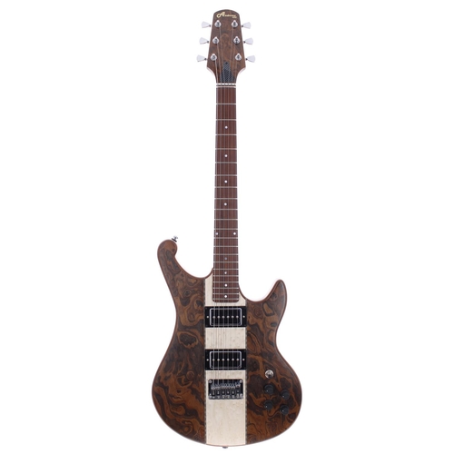 184 - Andrews EGS Prototype electric guitar, made in England; Body: African walnut with California burl/wh... 