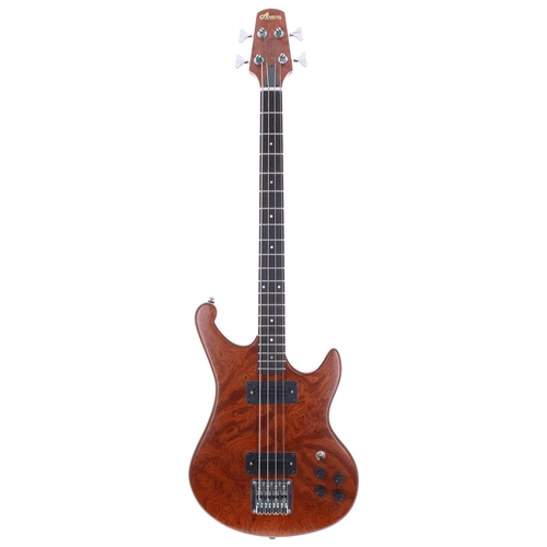 185 - Andrews Starmaker SSB bass guitar, made in England; Body: African walnut with mahogany burl top and ... 