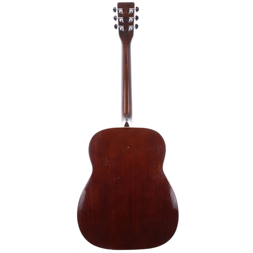 191 - Harmony Opus H6560 acoustic guitar, made in USA; Back and sides: mahogany, lacquer checking, dings a... 