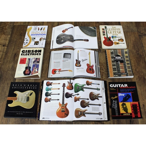 561 - Good selection of guitar reference books to include Tony Bacon 'Electric Guitars Design and Inventio... 