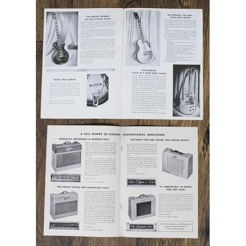 478 - Original 1955 Gibson electric guitar and amplifier product catalogue; together with a later reprinte... 