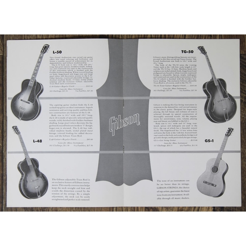 479 - Original 1955 Gibson acoustic instruments product catalogue including archtops, acoustic guitars, ma... 