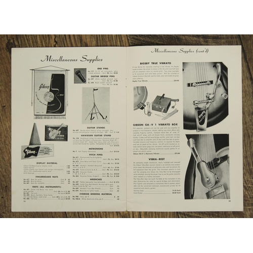 481 - Rare original 1956 Gibson guitar accessories catalogue* The Alan Rogan Collection... 