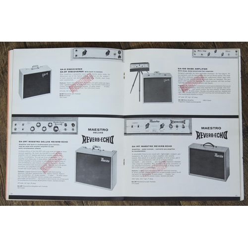 490 - Original 1962 Gibson guitar and amplifier full line product catalogue, presented in very good condit... 