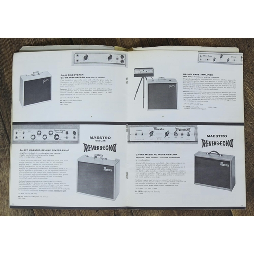 493 - Rare original 1962 (1963 date) Gibson guitar and amplifier full line product catalogue (poor cover c... 