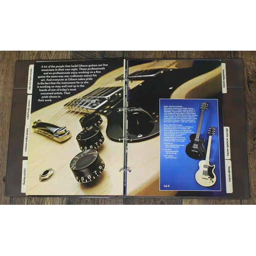 471 - Original 1975 large format Gibson guitar countertop dealer display binder* The Alan Rogan Collection... 