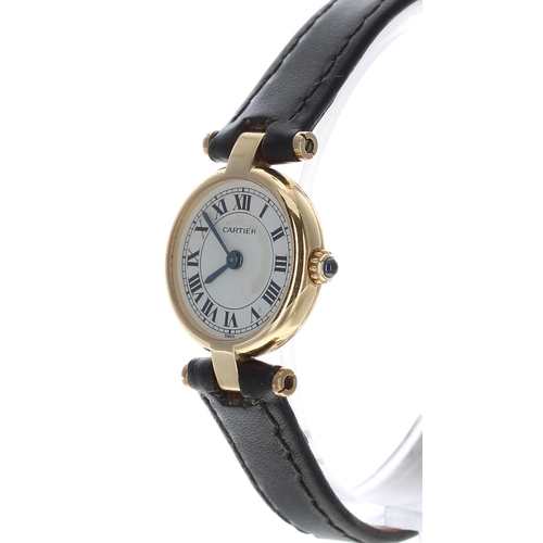 91 - Cartier Vendome 18ct lady's wristwatch, reference no. 2869, serial no. 866xxx, circa 1990, cal. 157 ... 