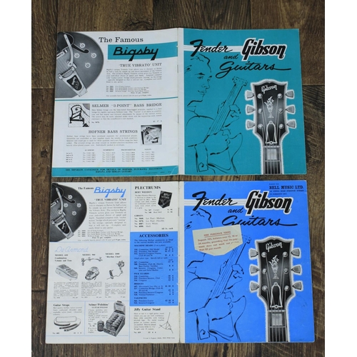 531 - Two original Selmer Fender and Gibson line product catalogues to include October 1962 and August 196... 