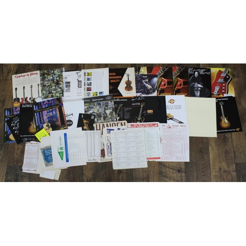 541 - Selection of over seventy various guitar product catalogues from the 1980s to present including Fend... 