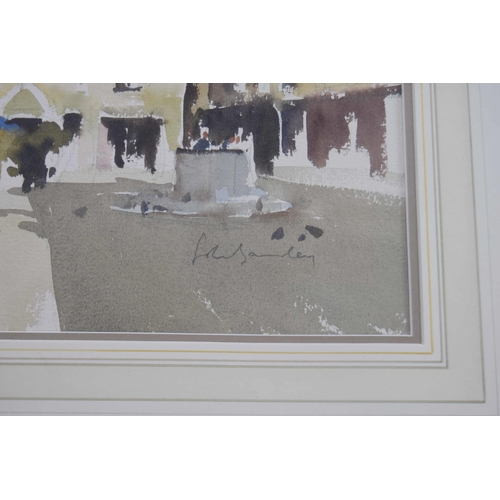 922 - John Yardley Hon Rtd RI (b. 1933) - 'Il Campo Venice', signed, also inscribed on an exhibition label... 