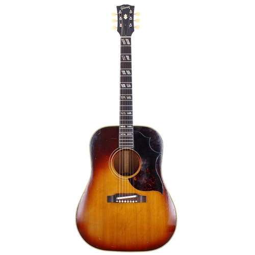 73 - 1964 Gibson Southern Jumbo acoustic guitar, made in USA; Back and sides: mahogany, light checking, l... 