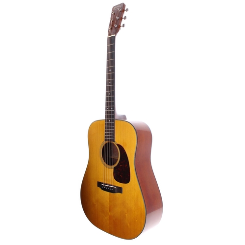 126 - 1959 Martin D-18 acoustic guitar, made in USA; Back and sides: mahogany, repaired patch to side, ref... 