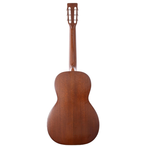 128 - 1971 C.F. Martin 0-16NY left-handed conversion acoustic guitar, made in USA; Back and sides: mahogan... 