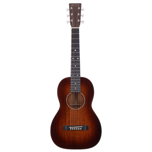 130 - 2015 C.F. Martin Custom size 5 Terz acoustic guitar, made in USA; Body: amber tone finished flame ma... 