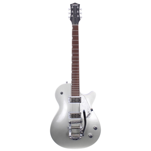 202 - 2013 Gretsch Electromatic G5236T electric guitar, made in China; Body: silver sparkle top upon brown... 