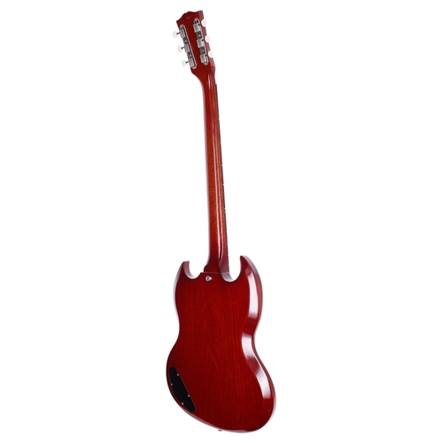 80 - 1961 Gibson Les Paul Junior (SG) electric guitar, made in USA; Body: cherry finish, light buckle wea... 