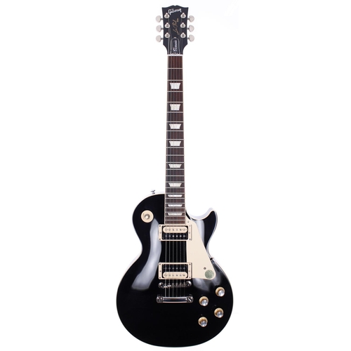 84 - 2022 Gibson Les Paul Classic electric guitar, made in USA; Body: ebony finish; Neck: good; Fretboard... 