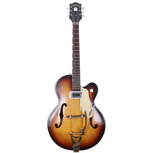 203 - 1967 Gretsch Single Anniversary 6124 hollow body electric guitar, made in USA; Body: sunburst finish... 