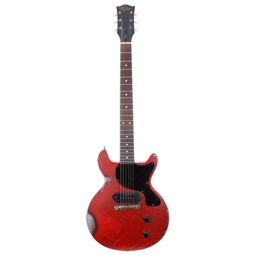 204 - Loic Le Pape Double Cut Junior electric guitar; Body: cherry relic steel; Neck: relic mahogany; Fret... 