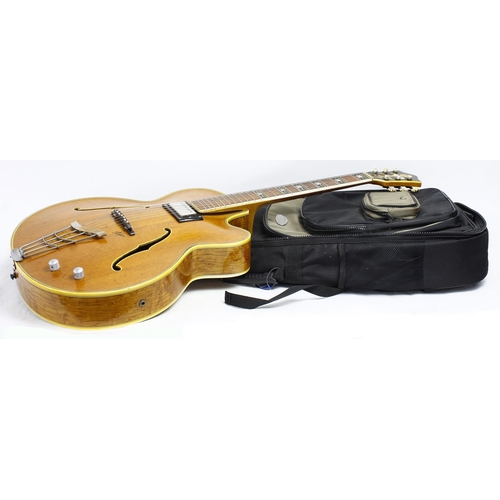 214 - Hofner Committee archtop guitar, made in Germany, circa 1954; Body: blonde finish, lacquer checking ... 