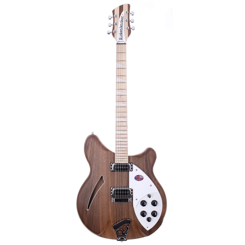 226 - 2022 Rickenbacker 360 electric guitar, made in USA; Body: walnut finish; Neck: maple and walnut; Fre... 