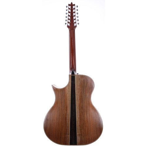 228 - 2005 John Degay twelve string electro-acoustic guitar, made in England; Back and sides: walnut with ... 