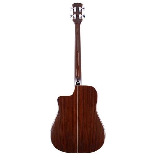 229 - 1980 Eko Chetro fretless acoustic bass guitar, made in Italy; Back and sides: Indian rosewood, minor... 